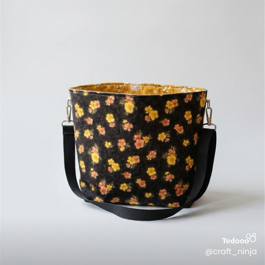 Midnight Daisy Bucket Bag