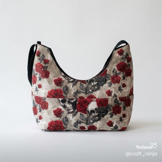 Rose Noir Hobo Bag